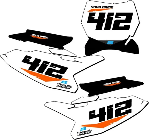 Vista 4 de 1998-2001 SX 65 SG64 Custom MX matrículas Senge Graphics Kit compatible con KTM