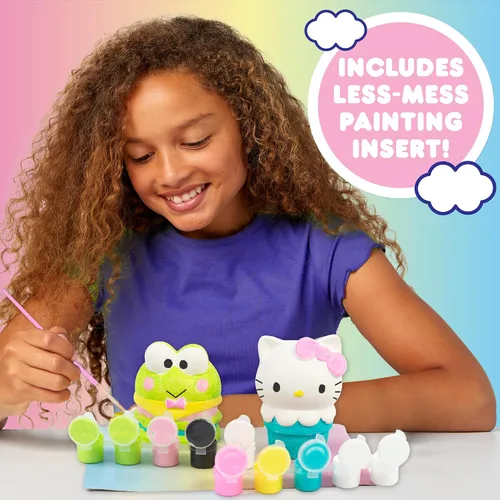 Vista 3 de Horizon Group USA Pinta tu propio kit de figuras, proyecto de arte de bricolaje para niños, Hello Kitty y amigos, mediano (paquete de 4)
