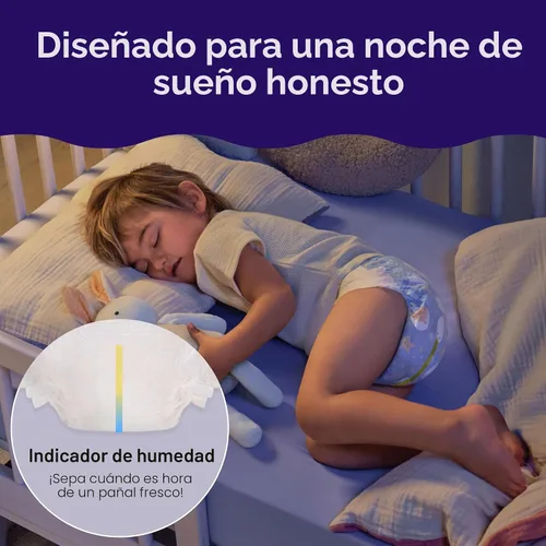 Vista 6 de The Honest Company Pañales Comfort Dry para la noche, protección de hasta 12 horas, hipoalergénicos, acogedores carteles de nube + estrellas