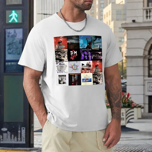 Vista 4 de T Shirt Men Short Sleeve Round Neck Fashion Cotton Tee