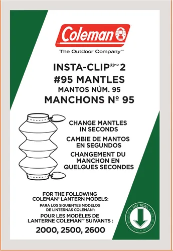 Vista 3 de Coleman Manto con forma de acordeón Insta-Clip #95, 2 paquetes de 2 (4 manto en total)