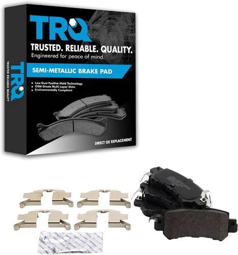 Vista 140 de TRQ Pastillas de freno delanteras semi metálicas compatibles con Ford Expedition 2018-2021 F-150 2018-2020 Lincoln Navigator 2018-2022