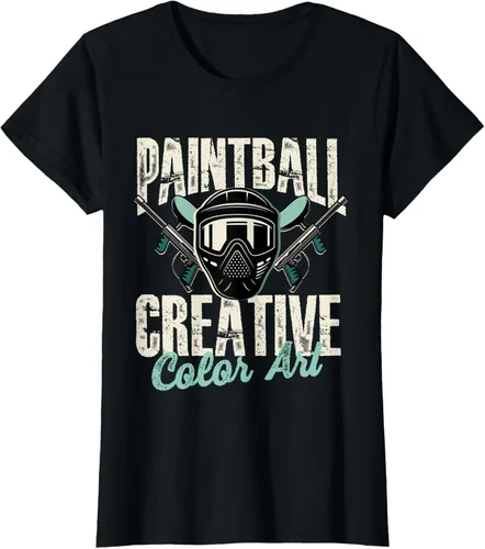 Vista 22 de Paintball Creative Color Art - Camiseta Paintball Paintball, Negro