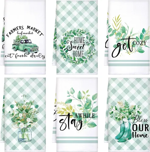 Vista 21 de Boyiee - Juego de 6 toallas de cocina de playa con temática marina, toallas de té náuticas con animales del mar, 60 x 40 centímetros, regalos