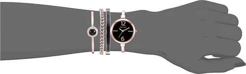 Vista 4 de Anne Klein Women's Bangle Watch and Premium Crystal Accented Bracelet Set
