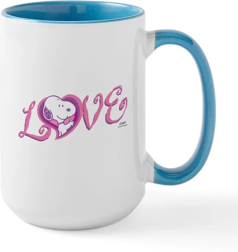 Vista 104 de CafePress SNOOPY Joe Cool - Taza de café de cerámica (15.0 fl oz)