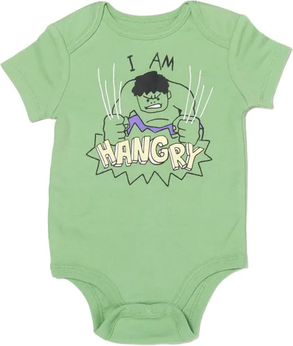 Vista 2 de Marvel Avengers Spider-Man Hulk Capitán América Baby - Conjunto de 3 piezas Cuddly Mix N Match Body Pants Hat