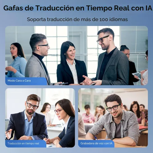 Vista 3 de Gafas inteligentes con cámara, gafas de grabación de video 1080P