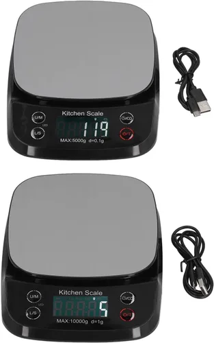 Vista 9 de BestAlice Báscula digital de cocina, báscula de alimentos multifunción de alta precisión, báscula digital eléctrica recargable por USB