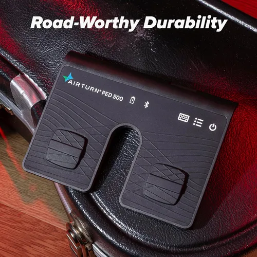 Vista 6 de AirTurn PED 500 - Pedal Bluetooth portátil para cambio de página para iPad, Android, funciona con la mayoría de las aplicaciones