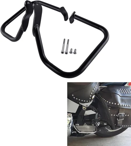 Vista 3 de TCMT Barra de protección para riel trasero para Harley HD Softail Heritage Softail Classic FLSTC 2000-2017 Night Train Softail Standard Springer