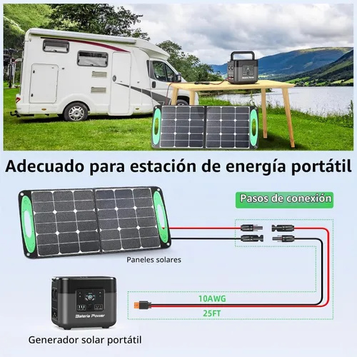 Vista 2 de Bateria Power 10AWG Solar a XT60i Cable 25FT 10 Gauge XT60i Connector Extension Cable for RV Foldable Solar Panel, Portable Power Station, Solar