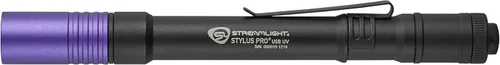 Vista 2 de Streamlight 66148 Stylus Pro USB 400nm UV recargable pluma con adaptador de CA de 120V, cable USB y funda de nailon, color negro