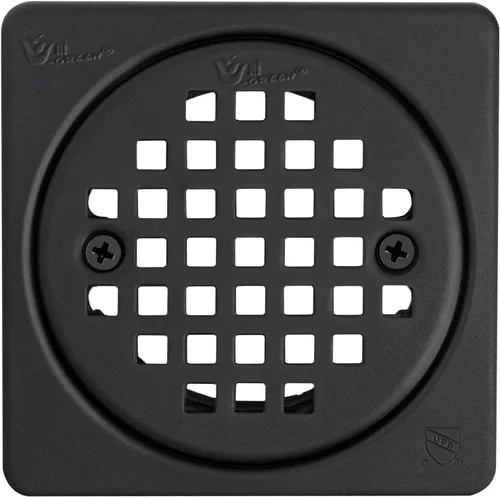 Vista 3 de Kit de rejilla de drenaje de 4 pulgadas compatible con Schluter Kerdi-Drain Flange Square Shower Floor Drenaje SS304 de acero inoxidable