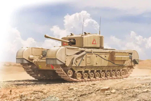 Vista 2 de Italeri 7083S 1:72 Brit. Churchill Mk. III Kit de construcción de modelos de pie, manualidades, pasatiempos, pegado, kit de plástico, multicolor