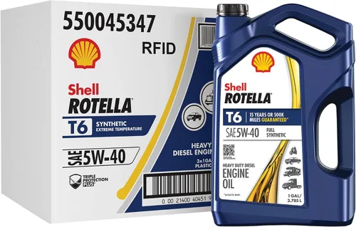 Vista 13 de Shell Rotella Aceite de motor T6 completamente sintético 5W-40, 1 cuarto de galón (paquete de 6)
