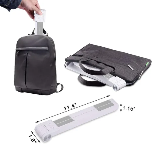Vista 6 de Soporte para computadora portátil, ajustable, plegable, ergonómico, soporte de escritorio, soporte para MacBook, computadora portátil, PC, iPad