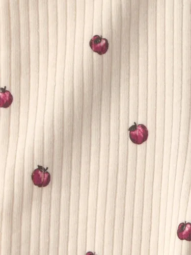 Vista 5 de Little Planet by Carter's Paquete de 2 pantalones acanalados unisex para bebé, hechos con algodón orgánico Manzanas Granate
