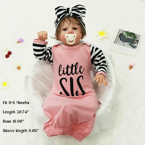 Vista 2 de Camisón de manga larga para niña recién nacida