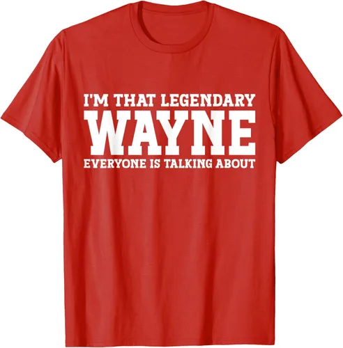 Vista 65 de Wayne Personal Name Funny Wayne Camiseta, Negro