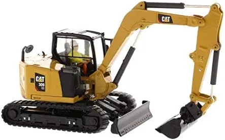 Vista 5 de Diecast Masters CAT Caterpillar 309 CR Mini Excavadora Hidráulica de Próxima Generación con Herramientas de Trabajo y Operador High Line Series 1/50