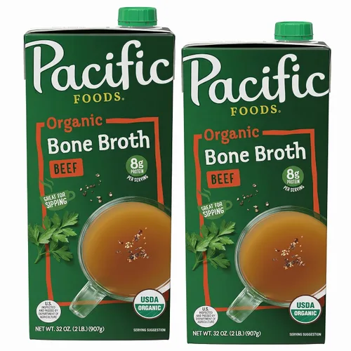 Vista 11 de Pacific Foods Caldo orgánico de huesos de res, 32 onzas, paquete de 12