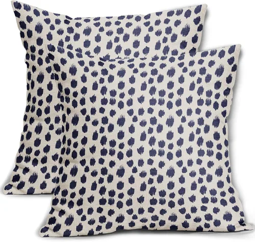 Vista 75 de Sweetshow Juego de 2 fundas de almohada de 16 x 16 pulgadas, diseño bohemio, con diseño de lunares, moderno y moderno, para exteriores, decorativas