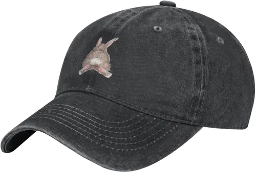 Vista 2 de VunKo Gorra de béisbol vintage lavada, ajustable, con diseño de cerdo, para mujer, unisex