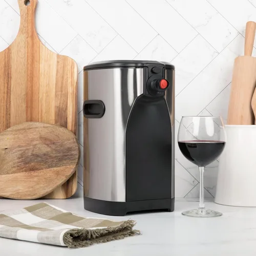 Vista 3 de Boxxle Box - Dispensador de vino de acero inoxidable de 3 litros, elegante, eficiente, sostenible, mantiene el vino fresco durante 6 semanas
