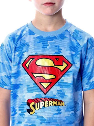 Vista 4 de DC Comics - Conjunto de pijama de 2 piezas de Superman de camuflaje digital para niño
