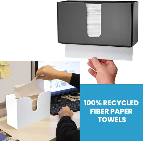 Vista 4 de Perfect Stix - Toallas de papel multiplegables blancas- Paquete de 2-250 ct. Total de 500 toallas