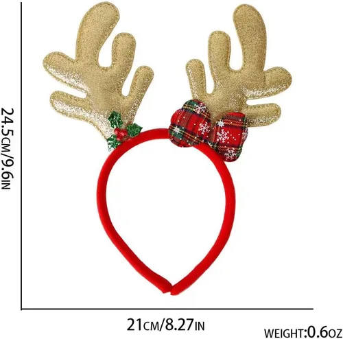 Vista 6 de GALEPICK Juego de diadema de Navidad para fiesta feliz un paquete de 12 decoraciones navideñas más populares para fiestas de Navidad, incluyendo