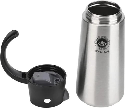 Vista 3 de Zerodis Recipiente de aceite de acero inoxidable Olla Dispensador de aceite de oliva Botella dispensadora de aceite ligera con tapa automática