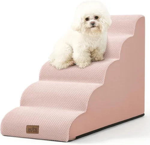 Vista 22 de COZY KISS Escaleras para perros pequeños de 11.8 pulgadas de alto, escalón curvado para cachorros, gatos mayores, rampa mediana para mascotas