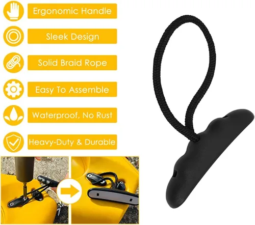 Vista 5 de DS. DISTINCTIVE STYLE Kayak Handles 2 Pieces Carry Handles Replacement Kayak Accessories