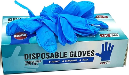 Vista 4 de SIPA Guantes desechables de nitrilo de 2.8 mil, paquete de 100, sin látex, seguridad sin polvo