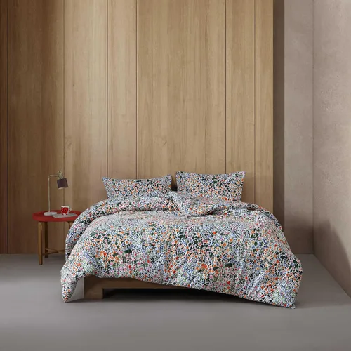 Vista 14 de Marimekko - Juego de funda de edredón tamaño Queen, ropa de cama de algodón con fundas a juego y cierre de botón, decoración del hogar para todas
