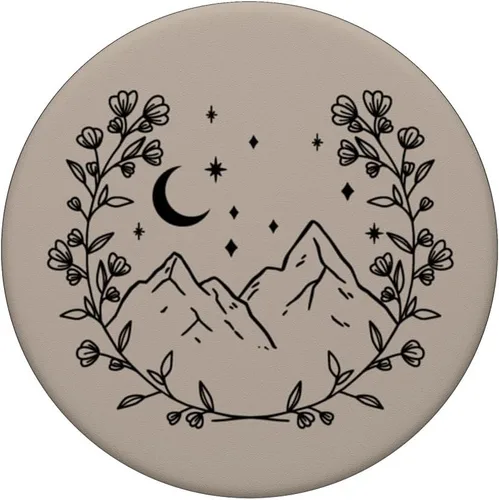 Vista 3 de Topo - PopSockets de montaña con diseño floral bohemio y chic