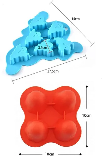 Vista 2 de Juego de 3 bandejas de cubitos de hielo fantasma, moldes de silicona fantasma para fiesta de Halloween, fondant de chocolate, gelatina de caramelo
