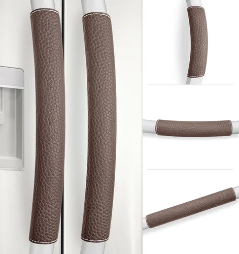 Vista 15 de Fundas para manija de puerta de refrigerador, 5 PCS, fundas ajustables para manijas de electrodomésticos, mantén tu cocina limpia, protector