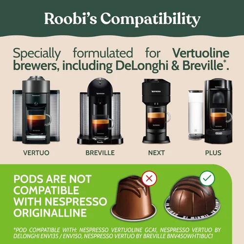 Vista 8 de Roobi Cápsulas de limpieza compatibles con Nespresso Vertuo Incluye 1 cápsula reutilizable y 12 tabletas de limpieza, carbono neutro, 1 año