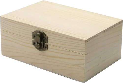 Vista 10 de Caja de madera sin terminar en forma de corazón Madera de pino natural Cajas de madera DIY Craft con tapa para manualidades de almacenamiento