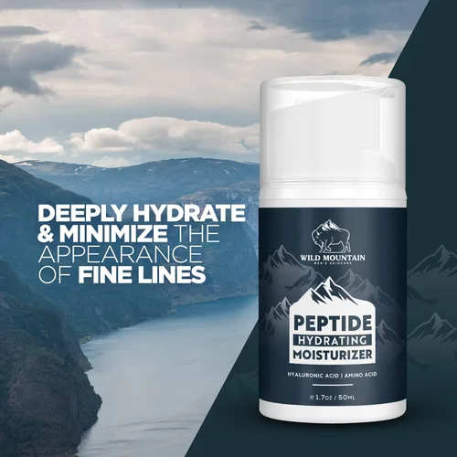 Vista 8 de Hidratante peptídico para hombres - Hidratante facial para hombre - Hidratante facial para hombres - Hidratante facial para hombre - Loción facial