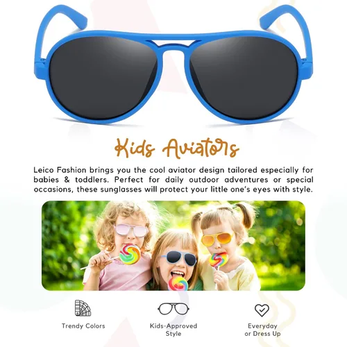 Vista 2 de Lentes de sol aviadores con protección UV400 para bebés y niños de 0 a 4 años