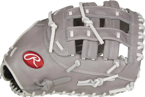 Vista 2 de Rawlings Guantes de sóftbol R9 Fastpitch Tamaños 11.5 a 13 pulgadas Múltiples estilos Gris Web Pro H modificada