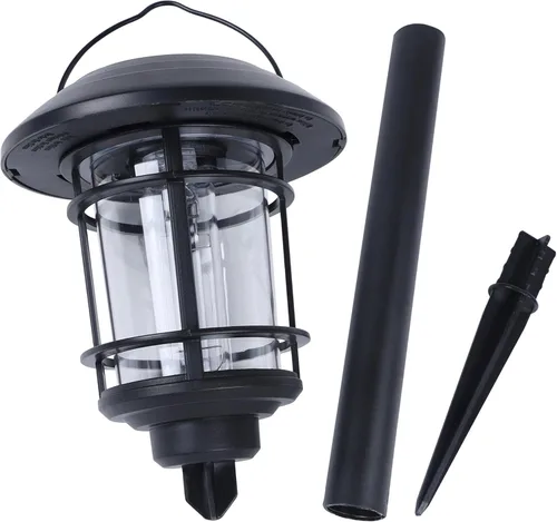 Vista 8 de Dynaming - Juego de 6 luces solares de doble uso para caminos al aire libre, lámparas colgantes solares de jardín con bombilla Edison, iluminación