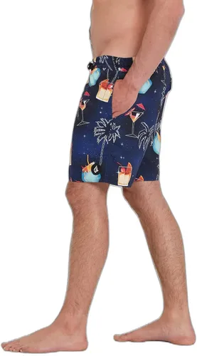 Vista 3 de Volcom Traje de baño estándar de 17 pulgadas con cintura elástica para hombre, Lavanda perla