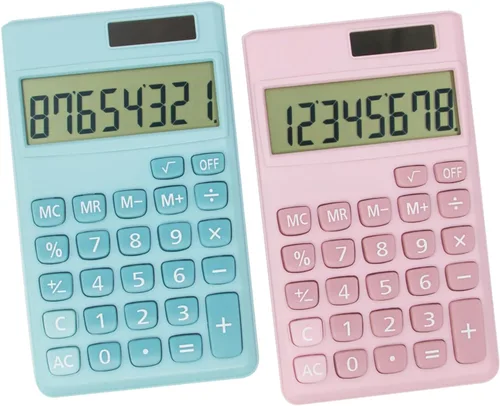 Vista 10 de Calculadoras Estándar Básicas Calculadora Digital Pequeña de Escritorio con Pantalla LCD de 8 Dígitos, Energía Solar y Batería Calculadora