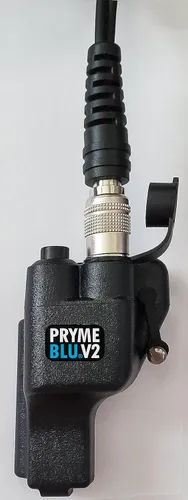 Vista 2 de PRYMEBLU® BT-523-V2 Bluetooth inalámbrico PTT botón y adaptador de auriculares (versión 2) - Compatible con: todas las radios con conectores JEDI