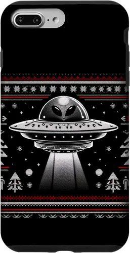 Vista 12 de Lindo alienígena OVNI Navidad Ugly Sweater Pijamas Caso para iPhone 16
